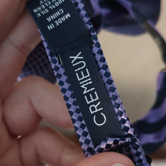 💐GUC Cremiux Brand Unisex Wear Adjustable Silk Bow Tie, Purple/Black, OSFM - Picture 7 of 7